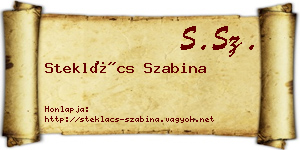 Steklács Szabina névjegykártya