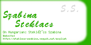 szabina steklacs business card